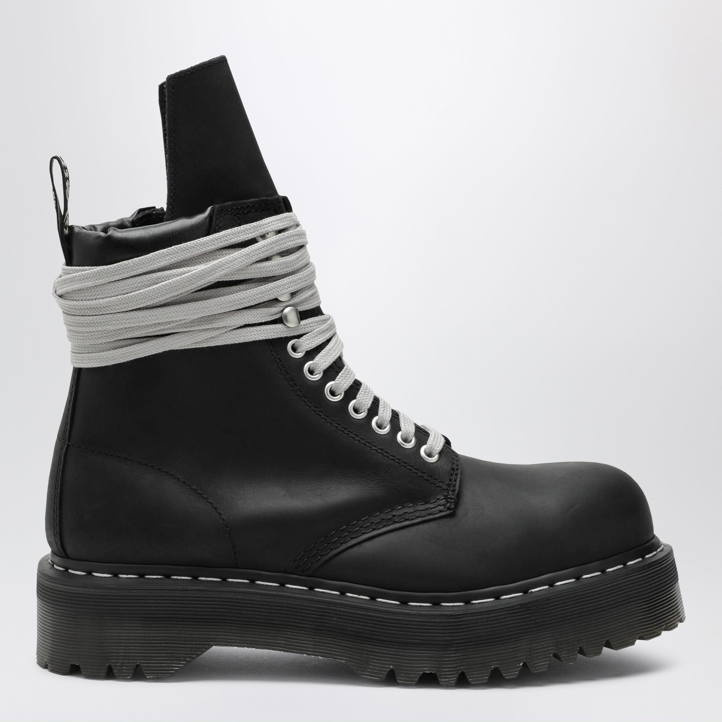 Dr. Martens x Rick Owens Black Quad Sole Steel Toe boots | TheDoubleF