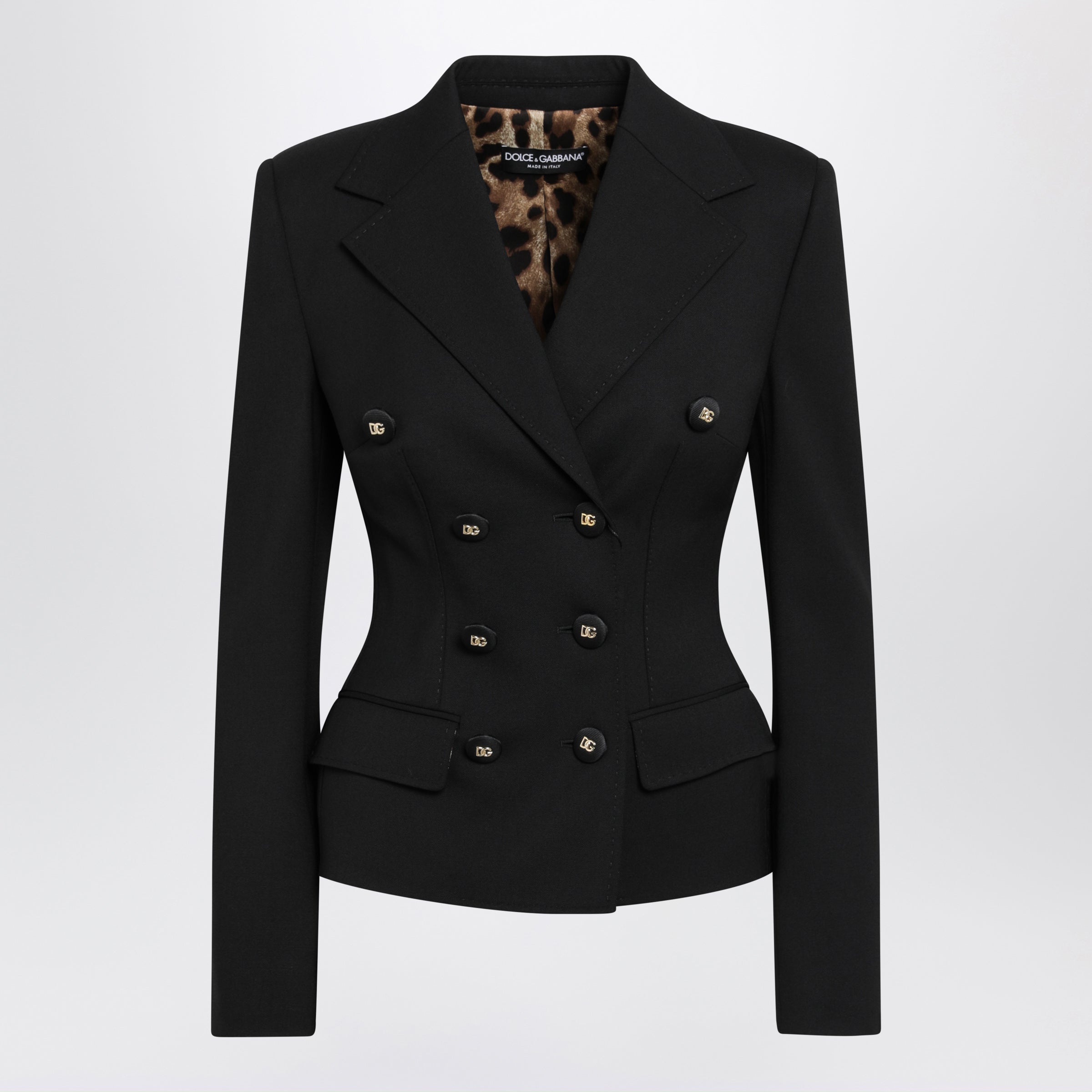 DOLCE E GABBANA Black single-breasted wool jacket | TheDoubleF