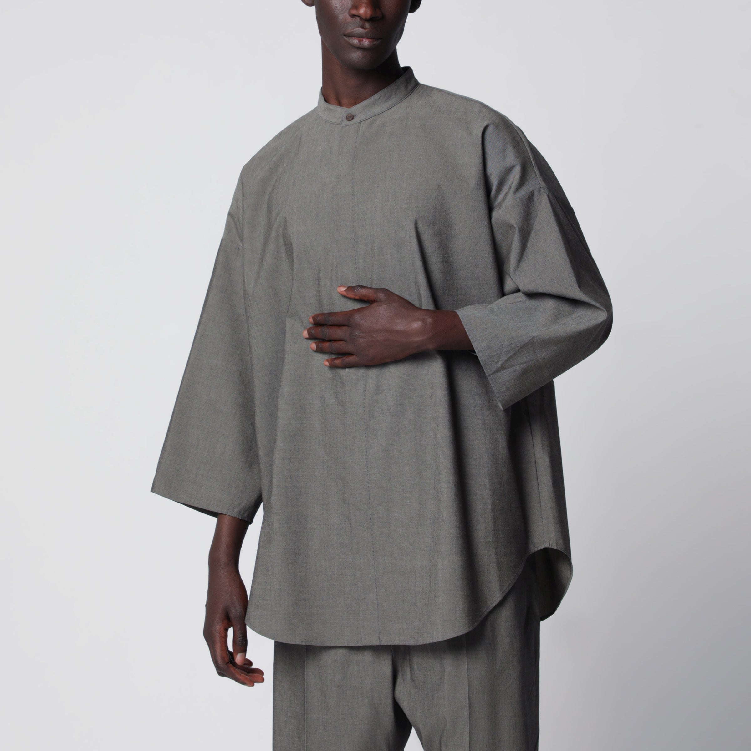 Fear of God Relaxed Mandarin shirt in wool blend | TheDoubleF
