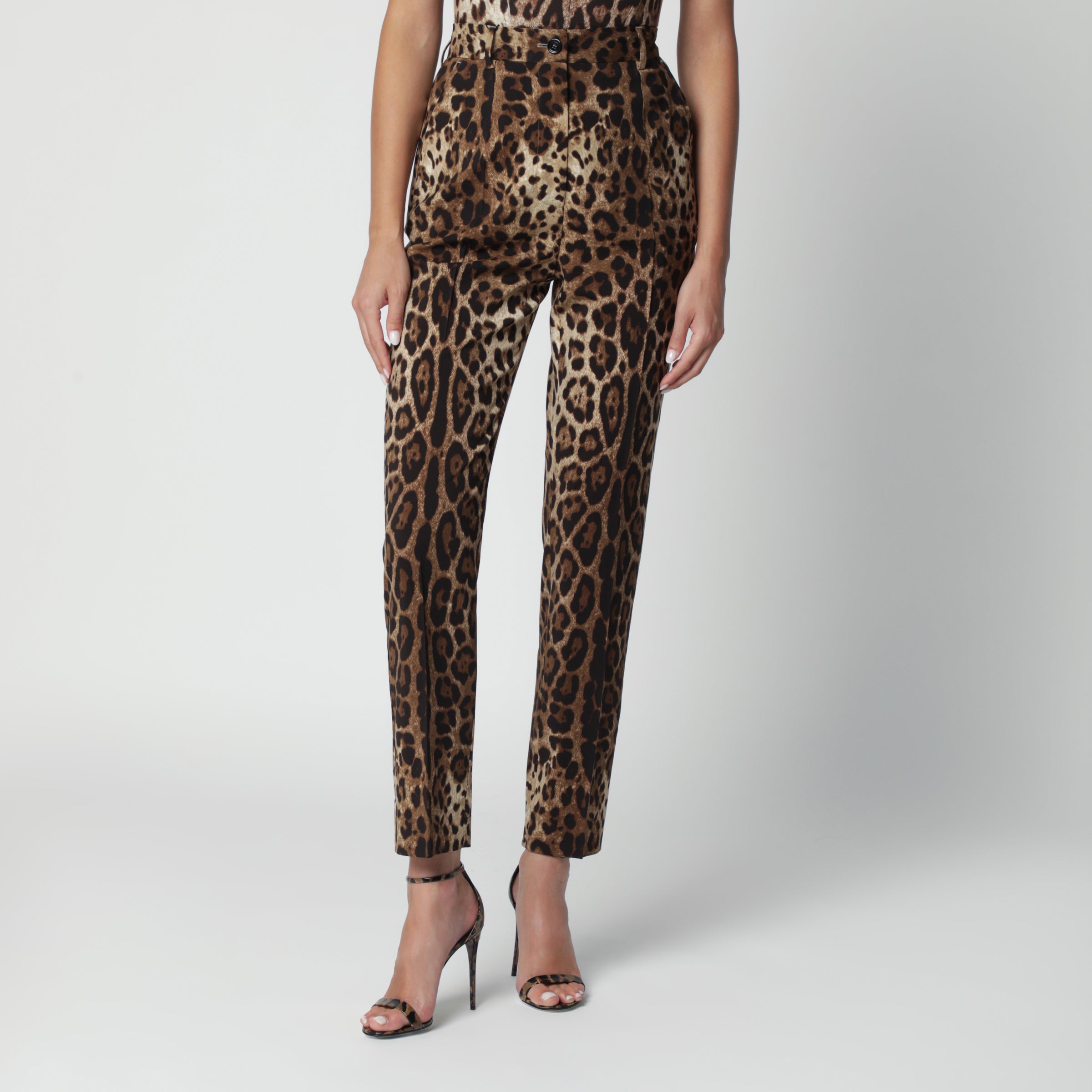 Dolce&Gabbana Leopard-print stretch wool canvas pants | TheDoubleF
