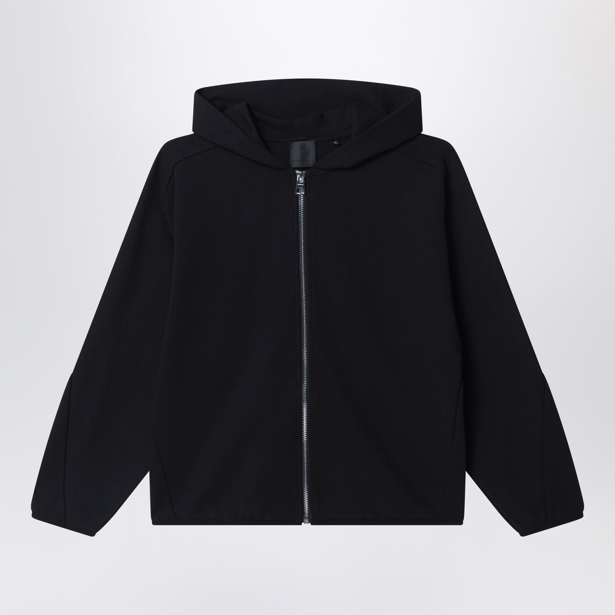 Givenchy Black zip-up sweatshirt with logo embroidery | TheDoubleF