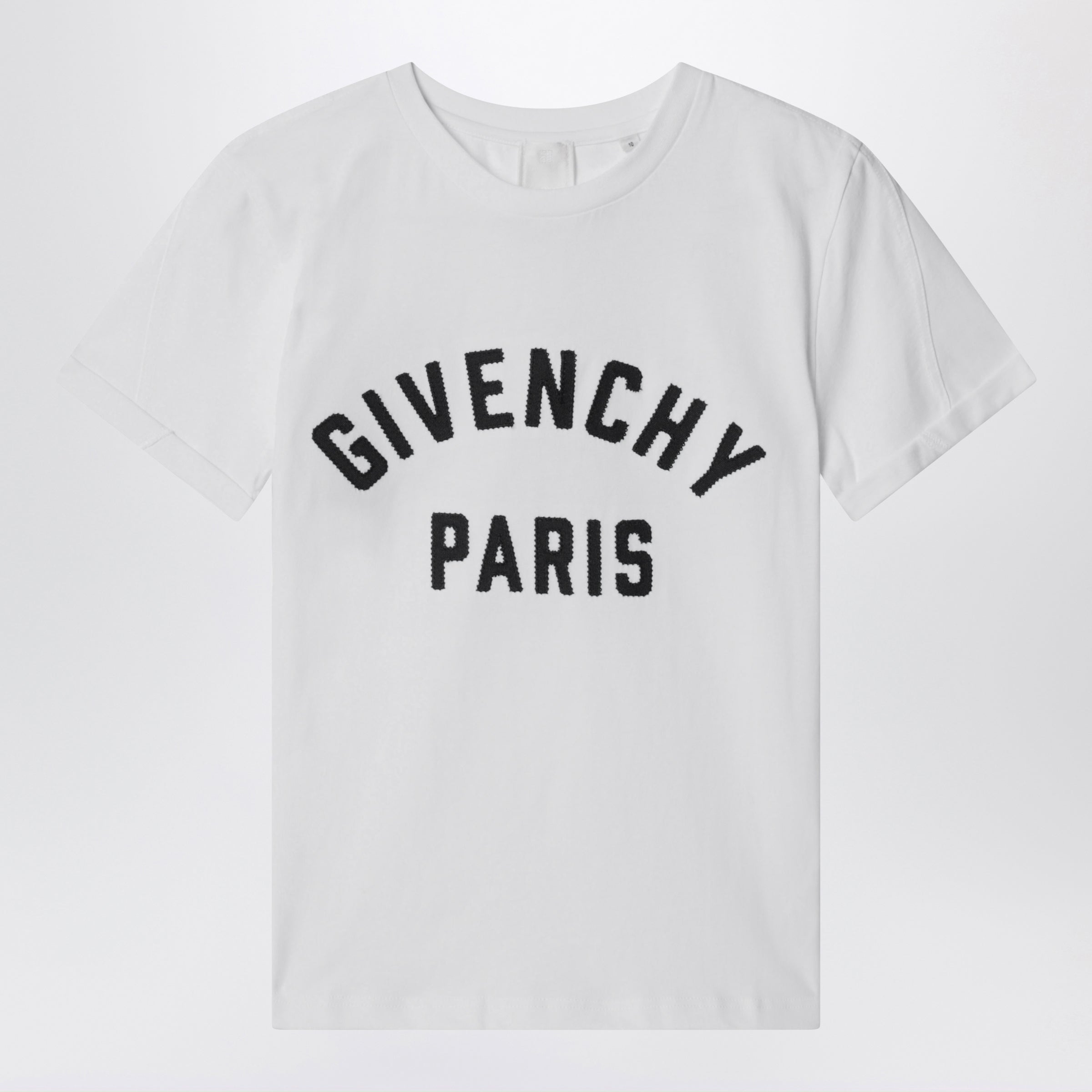 Givenchy White T-shirt with embroidered logo | TheDoubleF