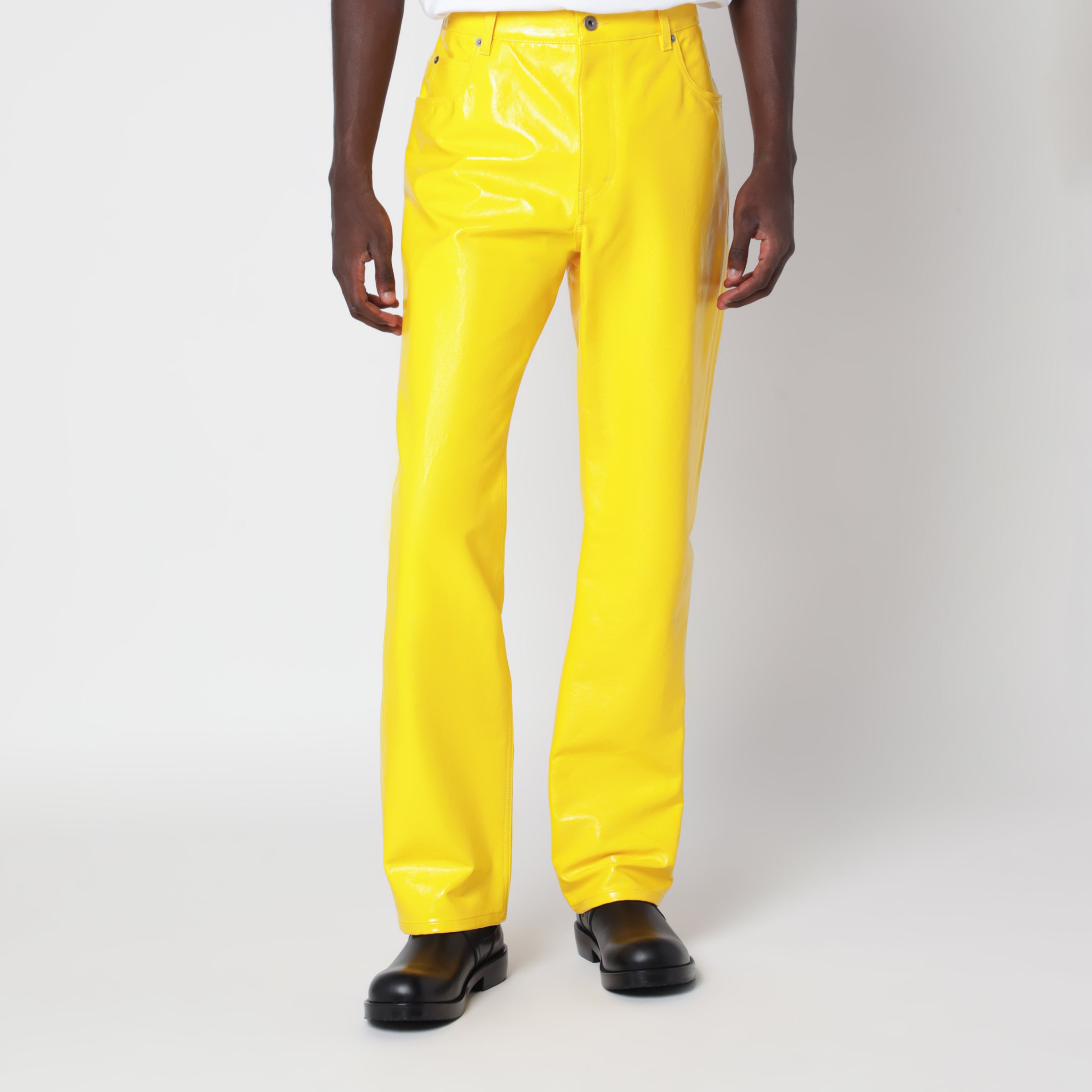 Loewe Yellow cotton blend trousers | TheDoubleF