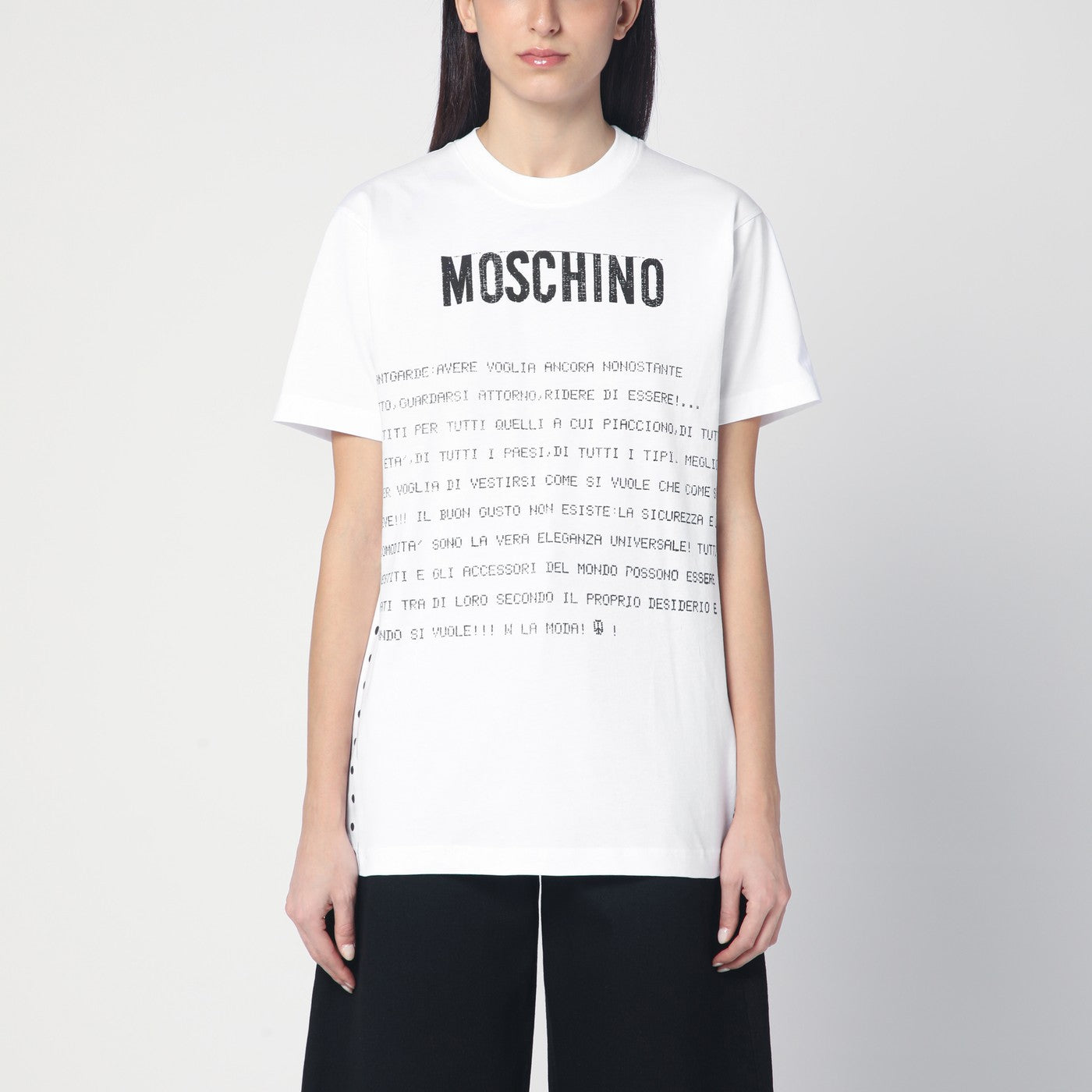 Moschino t-shirt En Coton à Imprimé Graphique | Blanc Moschino t-shirt En Coton à Imprimé Graphique | Blanc