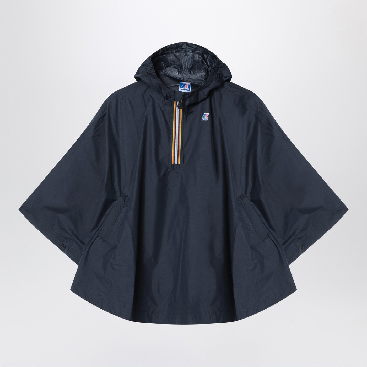 K-Way Le Vrai 4.0 Morgan waterproof poncho blue | TheDoubleF