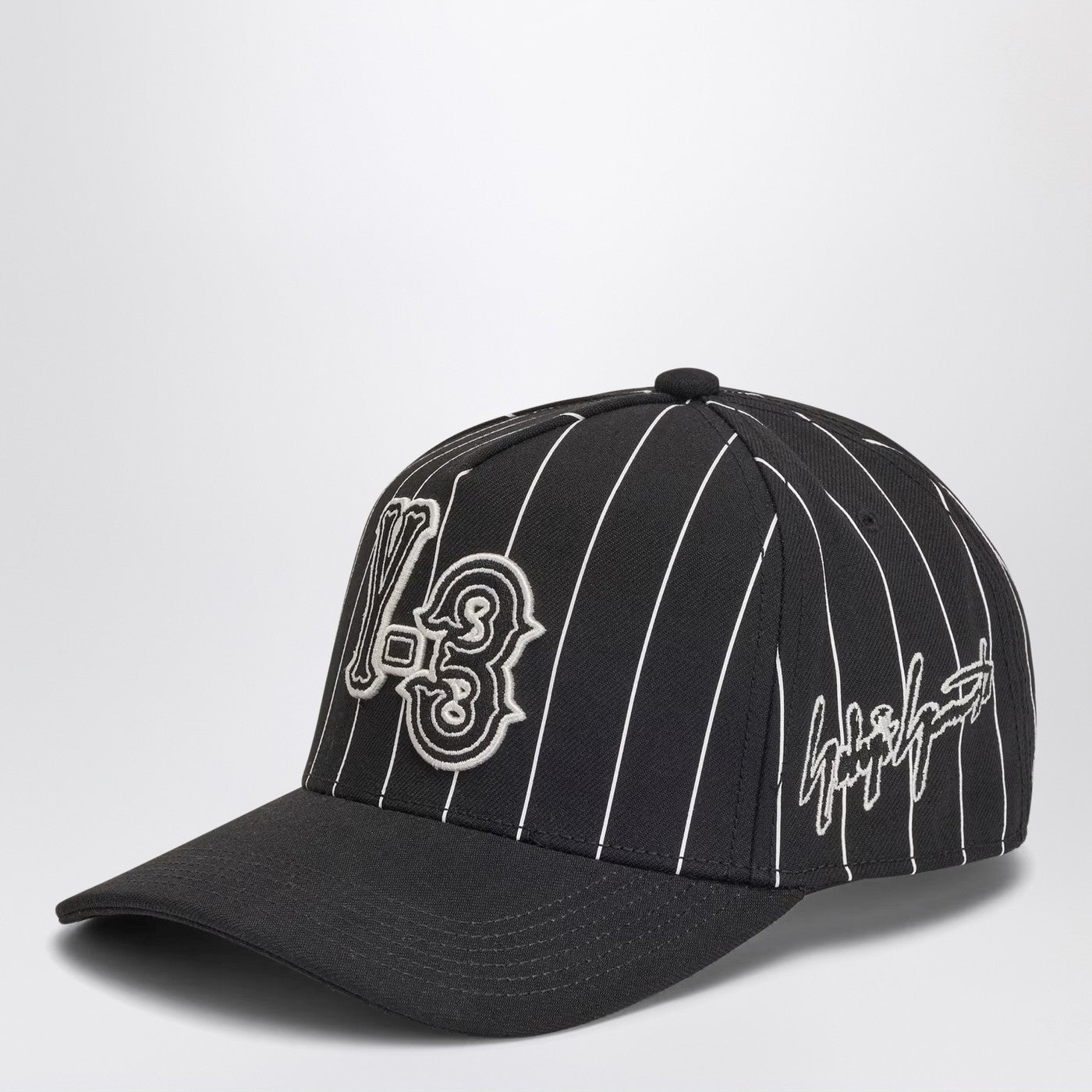 26SS Y-3 PINSTRIPE CAP KR8938 キャップ adidas Y-3 Baseball cap in black pinstripe | TheDoubleF