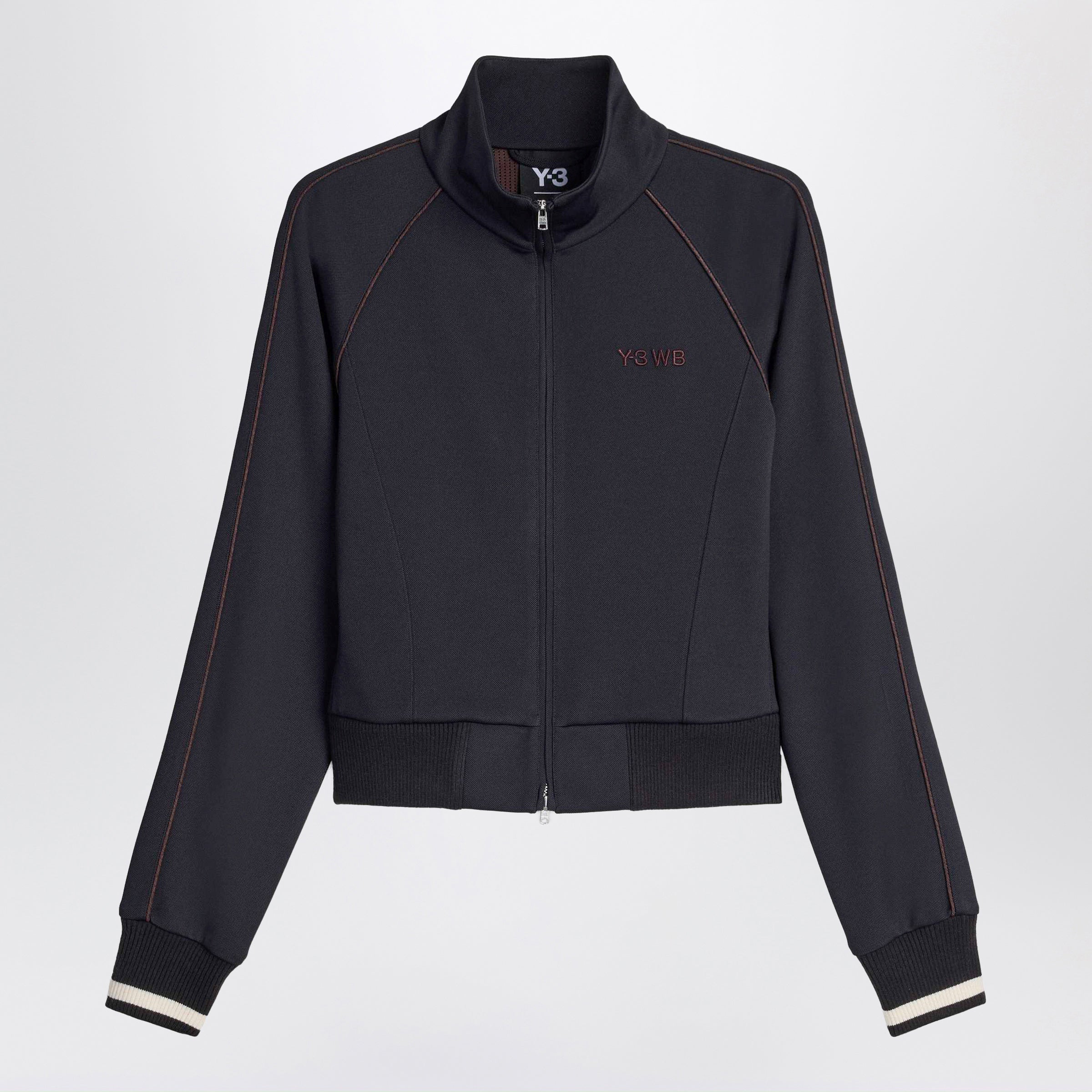 adidas by Wales Bonner Y-3 Black zip-up sweatshirt in plain knit
