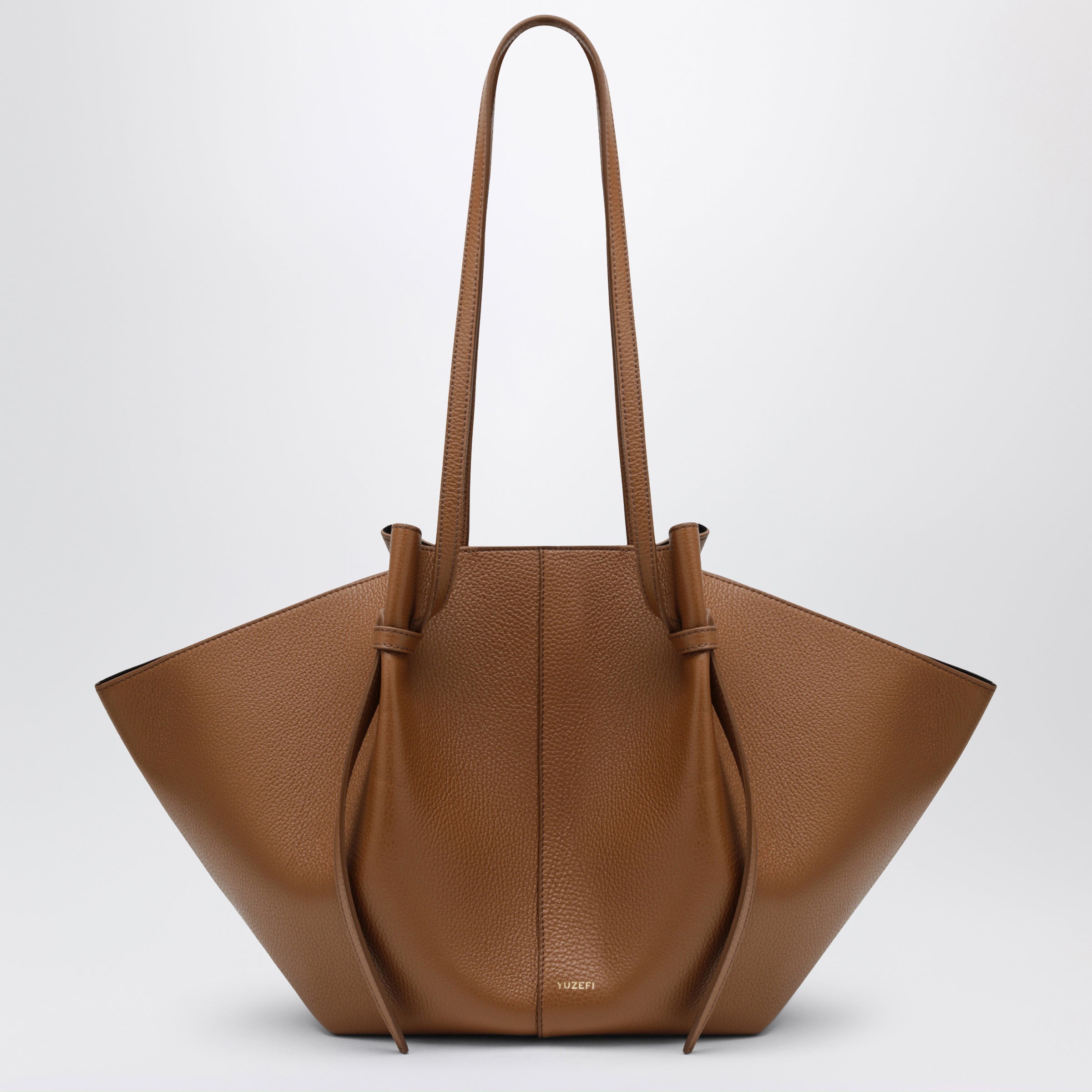 Yuzefi Large Mochi Bag in Hazel Pebble-Grained Leather | TheDoubleF