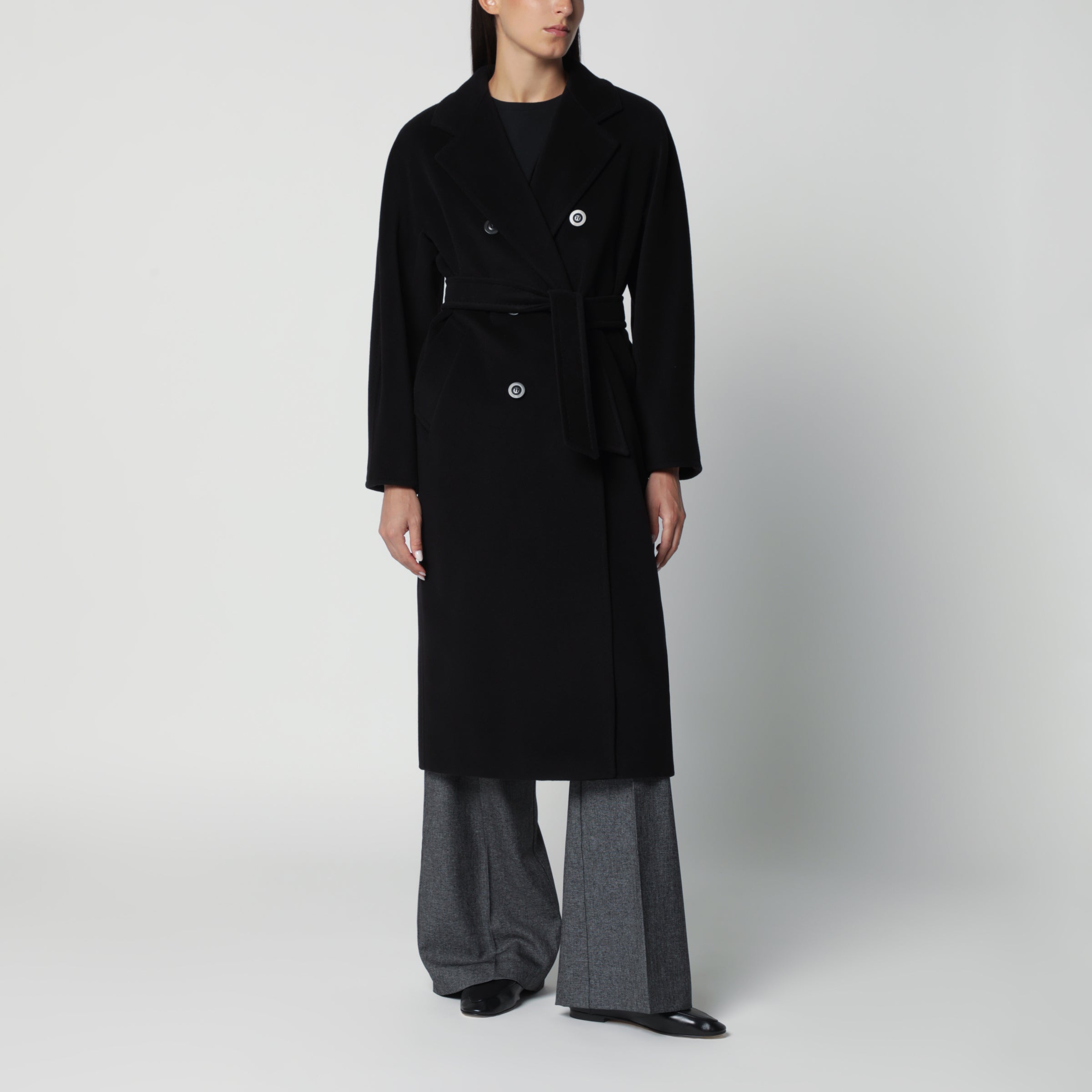 max mara madame coat tobacco | Woman - Ludmilla Icon - Wool and cashmere beaver cloth Embellished with tailored stitching Lapel collar The turn 101801 Icon Coat, tobacco |