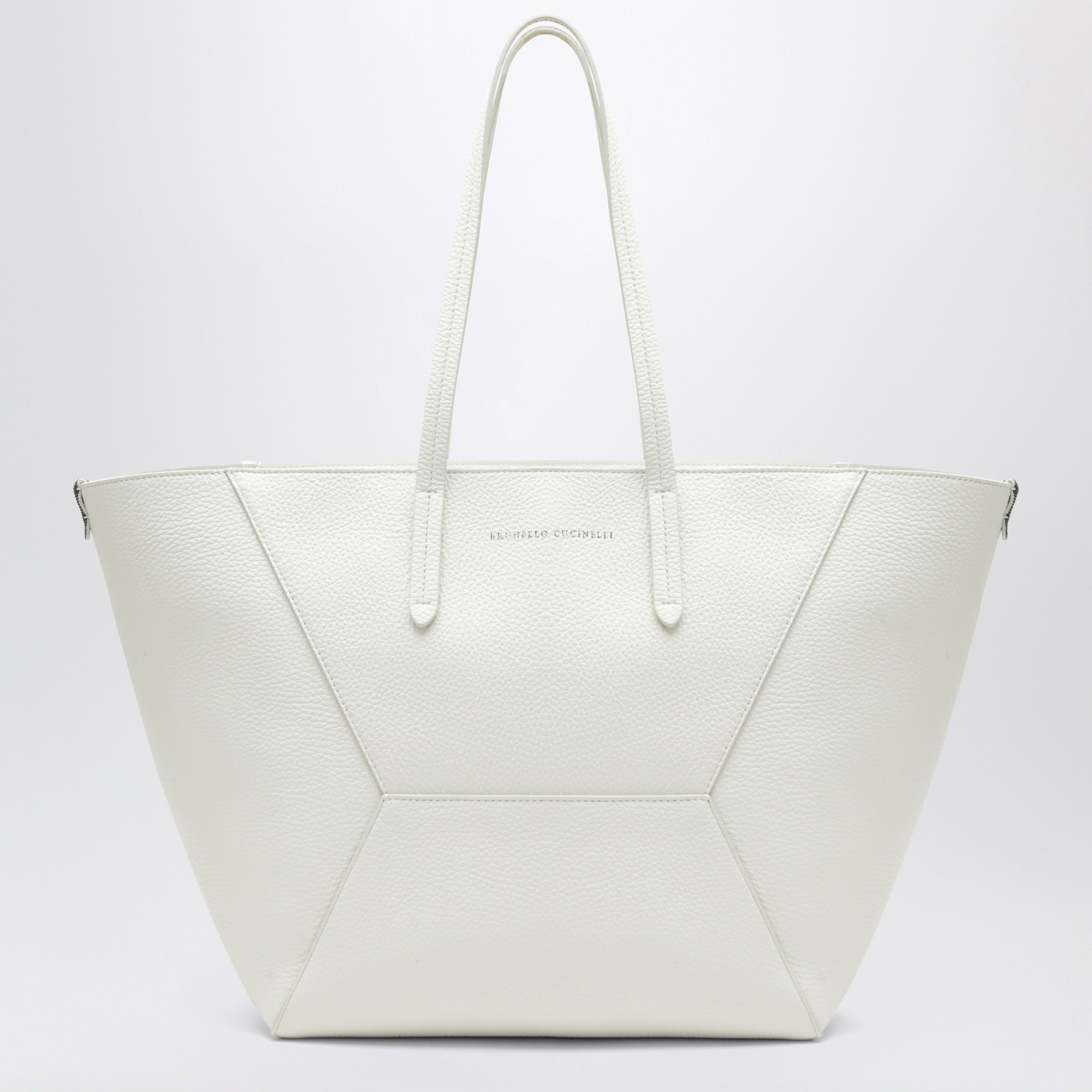 Brunello Cucinelli BC Duo bag in ivory leather | TheDoubleF