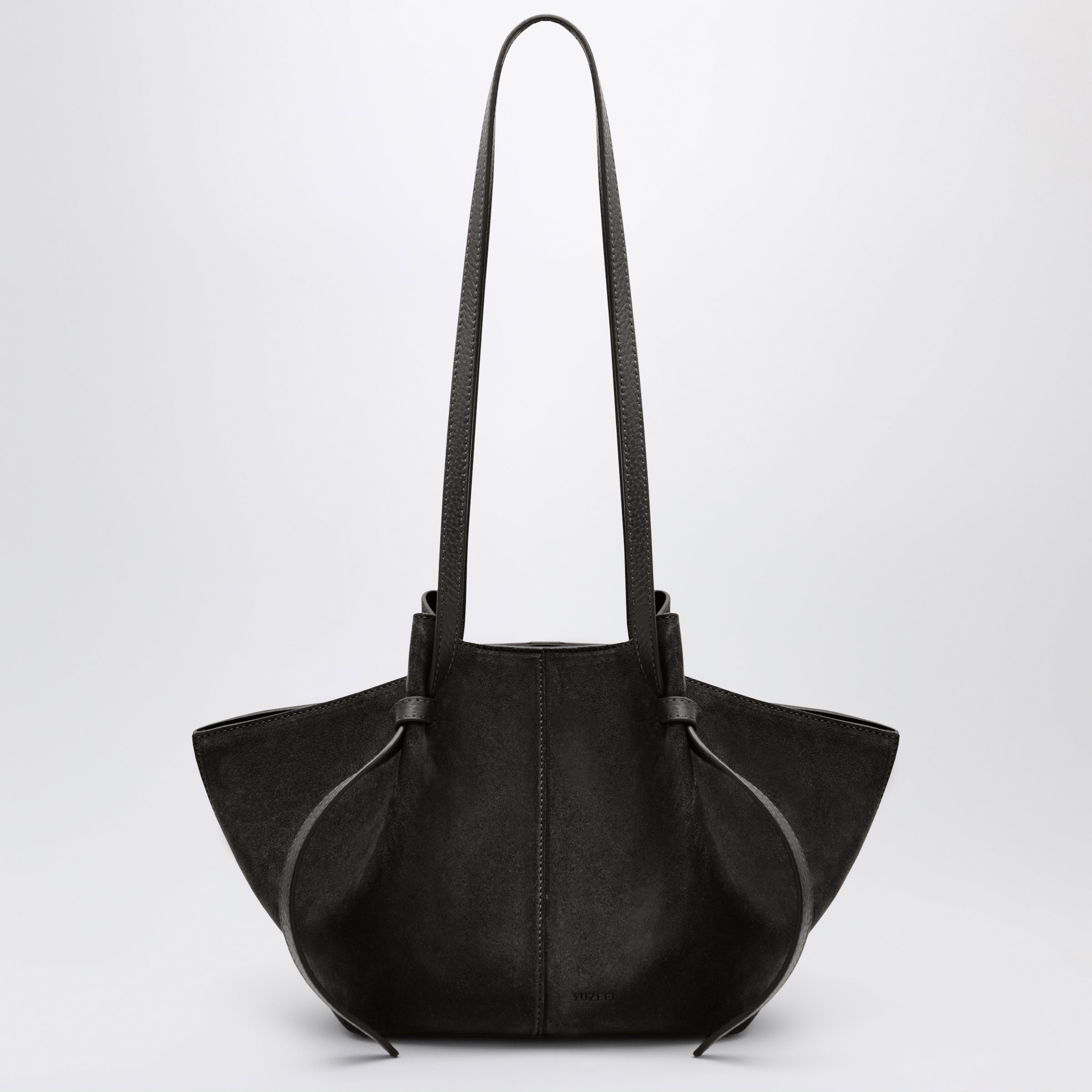 Yuzefi Mochi Bag in Ganache Suede Leather | TheDoubleF