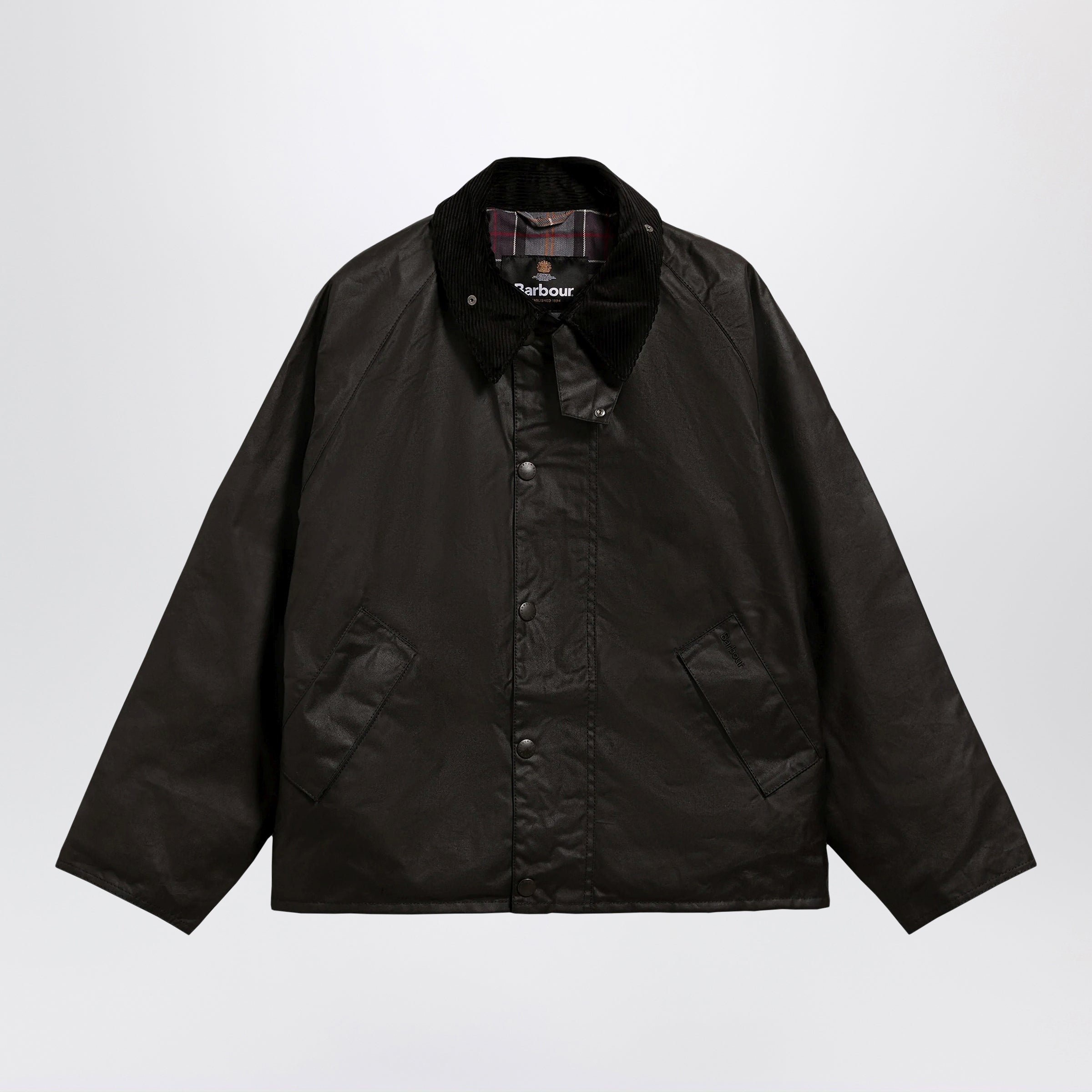 Barbour Black OS Transport waxed jacket | TheDoubleF