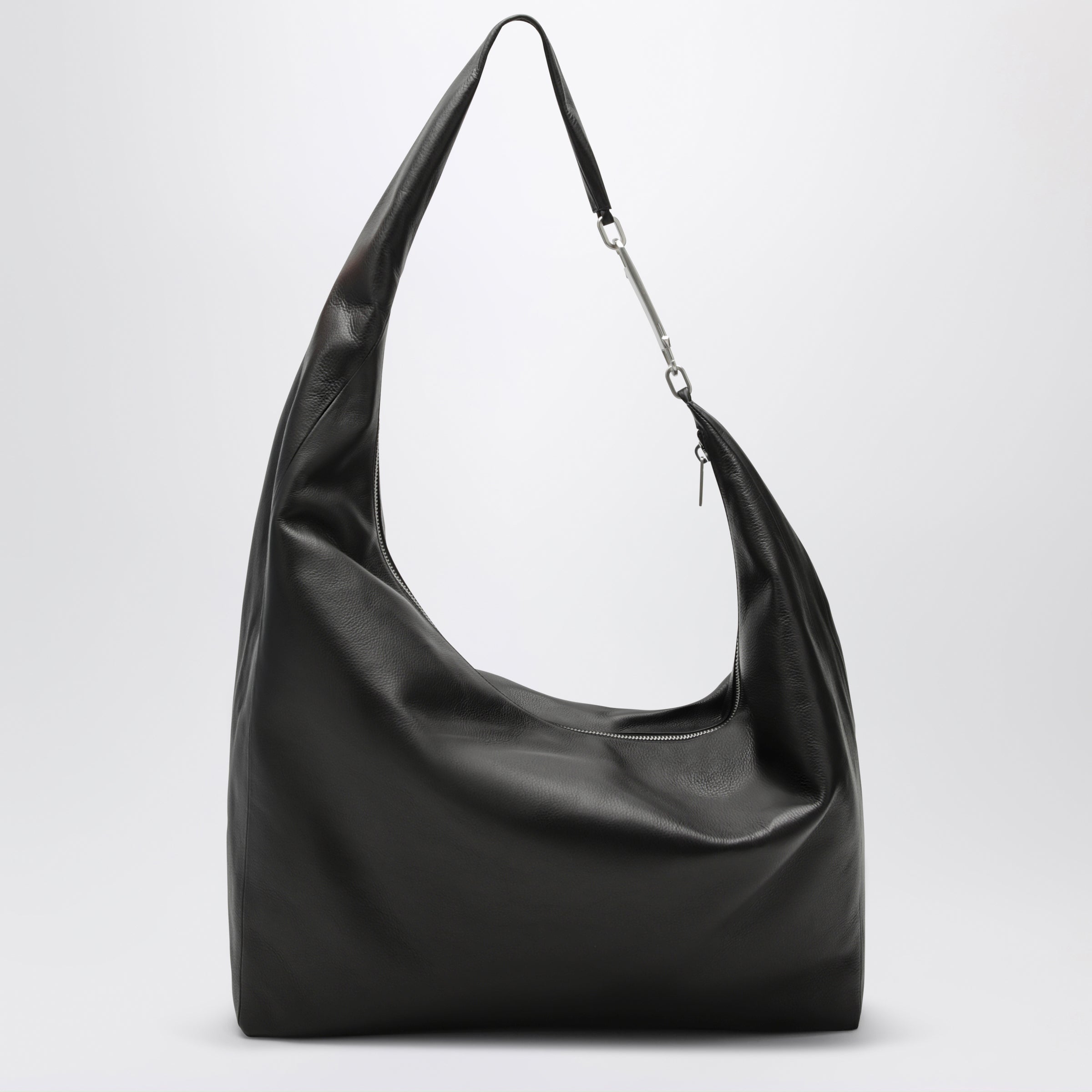 Rick Owens Gemini bag in black grained calf leather | TheDoubleF