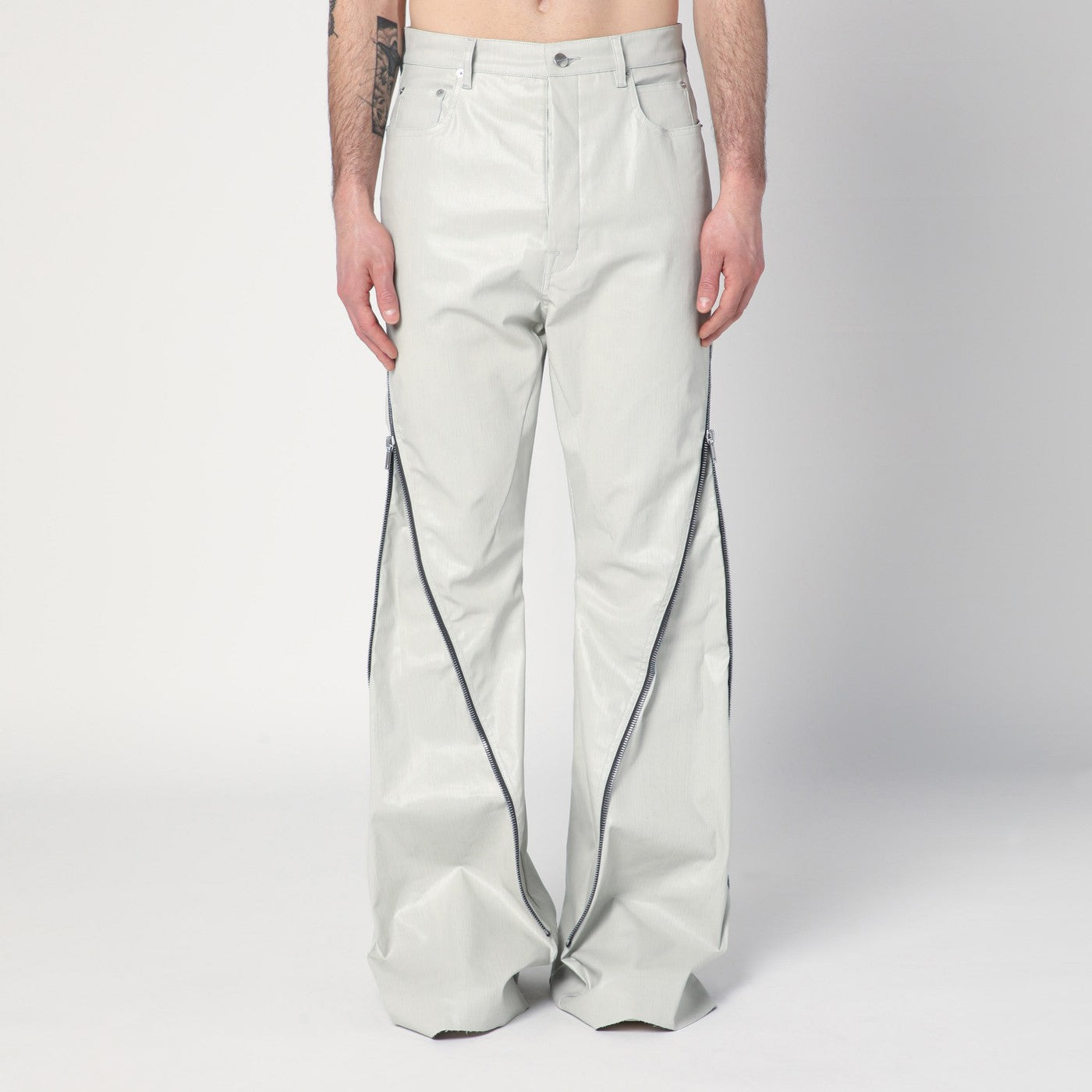 Bolan似 White Flare pants archive opium RICK OWENS Jeans Bolan Banana white | TheDoubleF