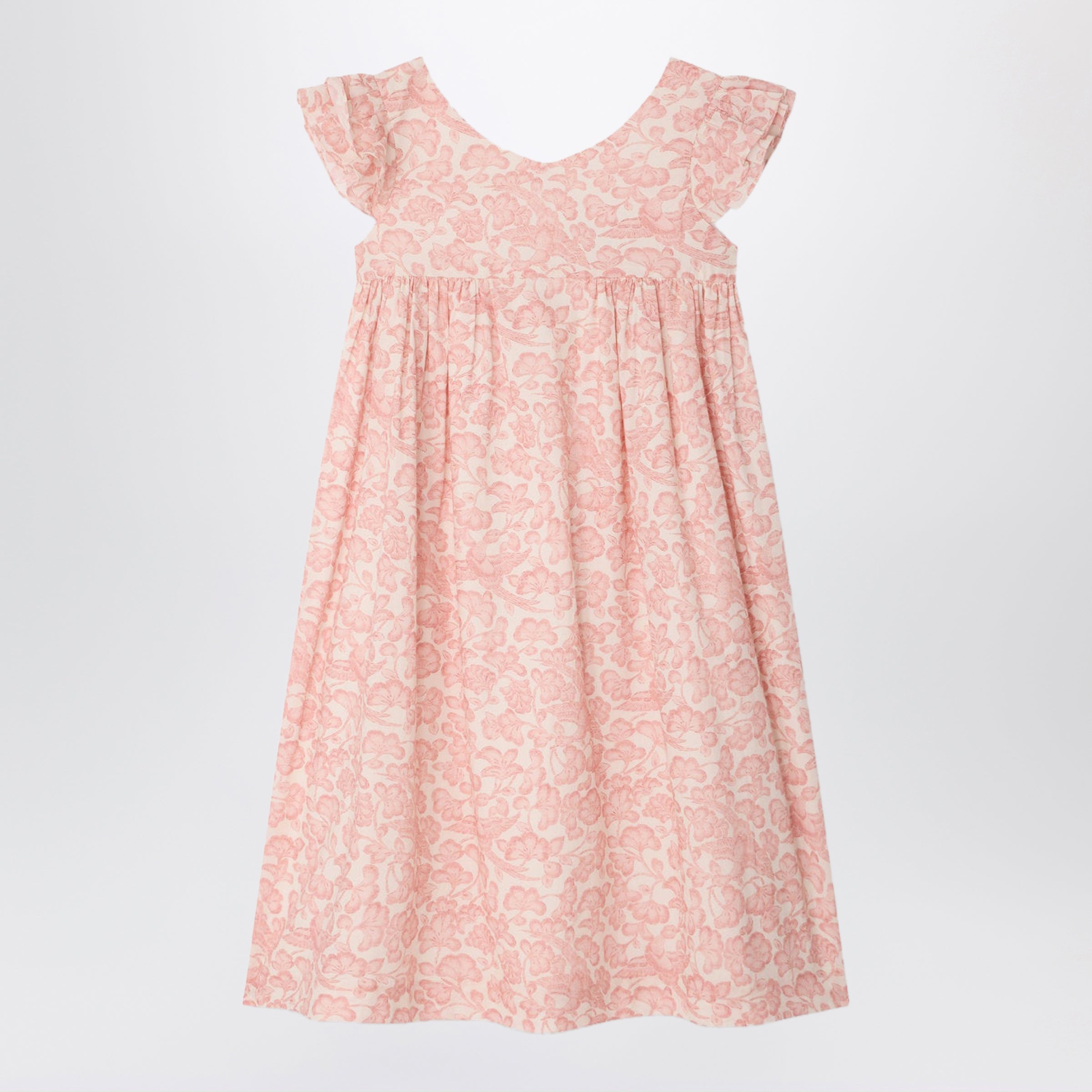 bonpoint pink dress Anaya linen cotton and silk dress in pink - Bonpoint