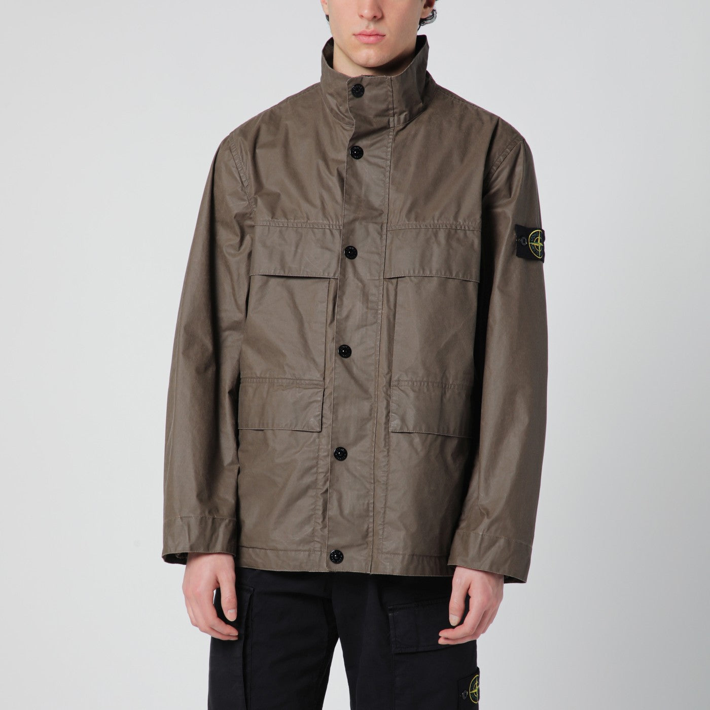 ジャケット・アウター 00s stone  cotton snap jacket Stone Island Brown waxed cotton canvas field jacket | TheDoubleF