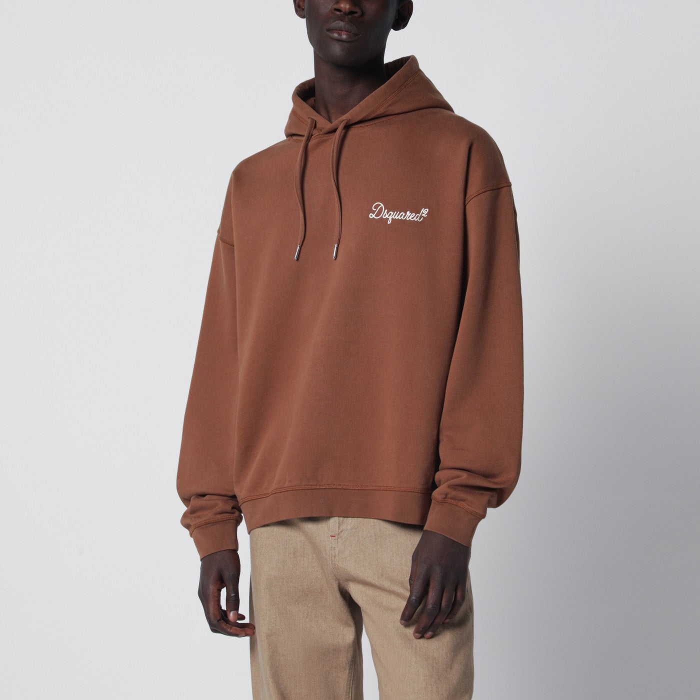 Dsquared2 Brown relaxed-fit sweatshirt with logo | TheDoubleF