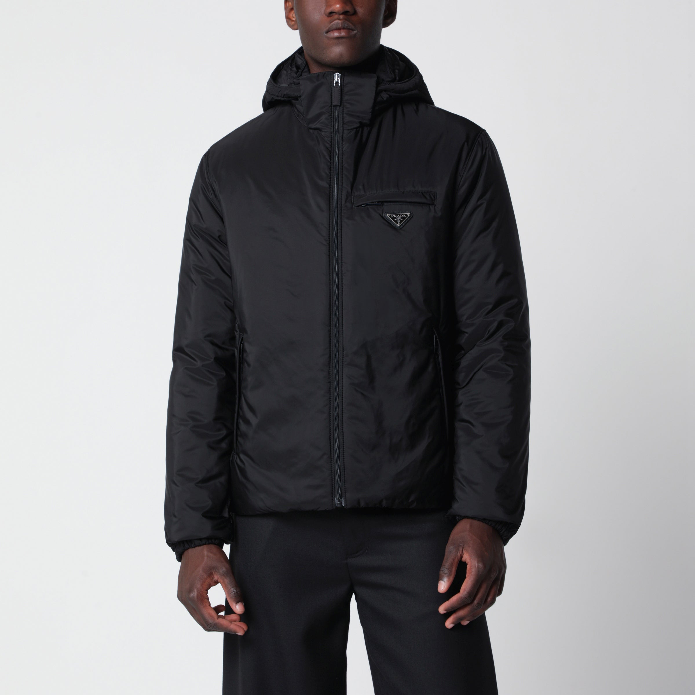 Prada Black Re-Nylon down jacket | TheDoubleF