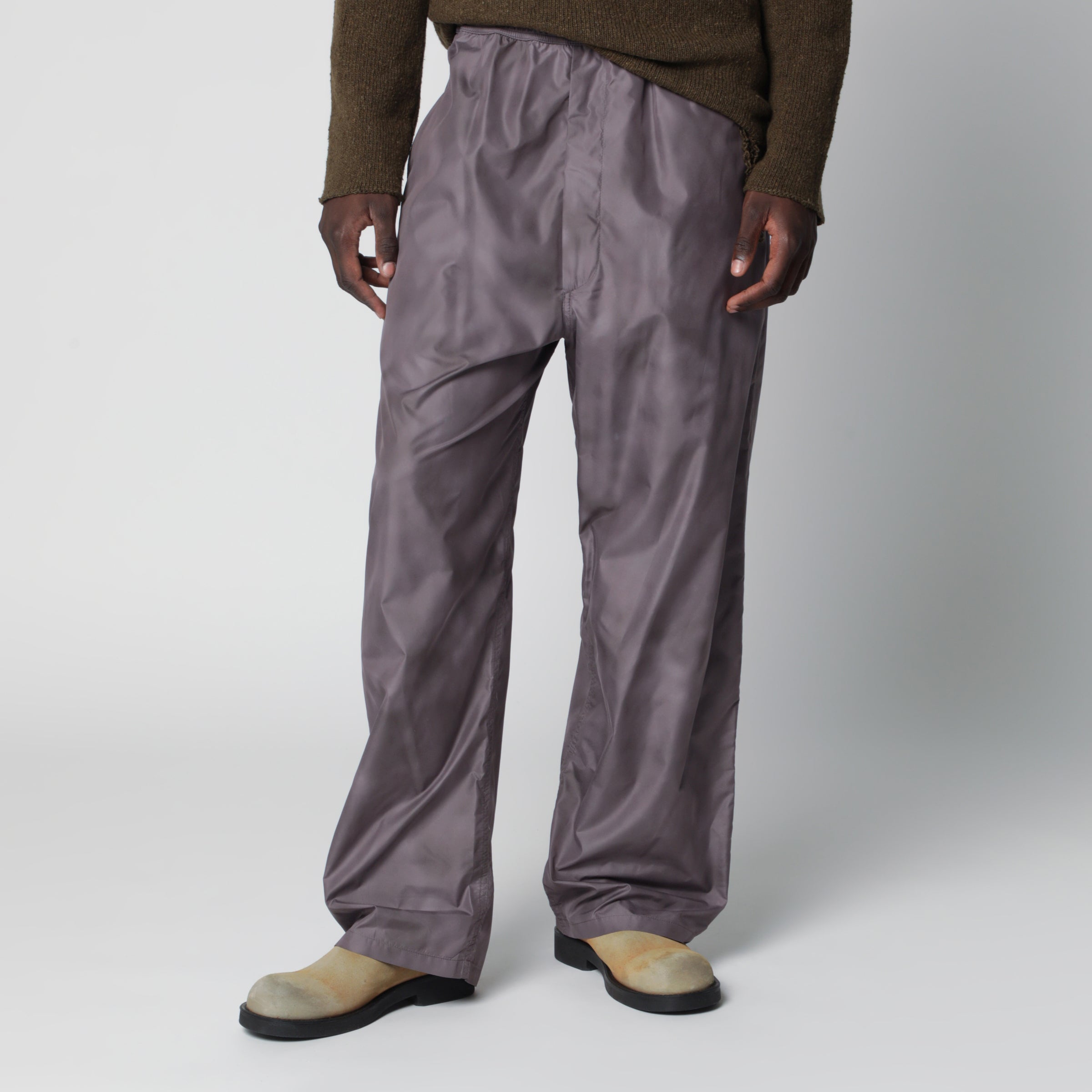 MM6 Maison Margiela Brown technical fabric trousers | TheDoubleF