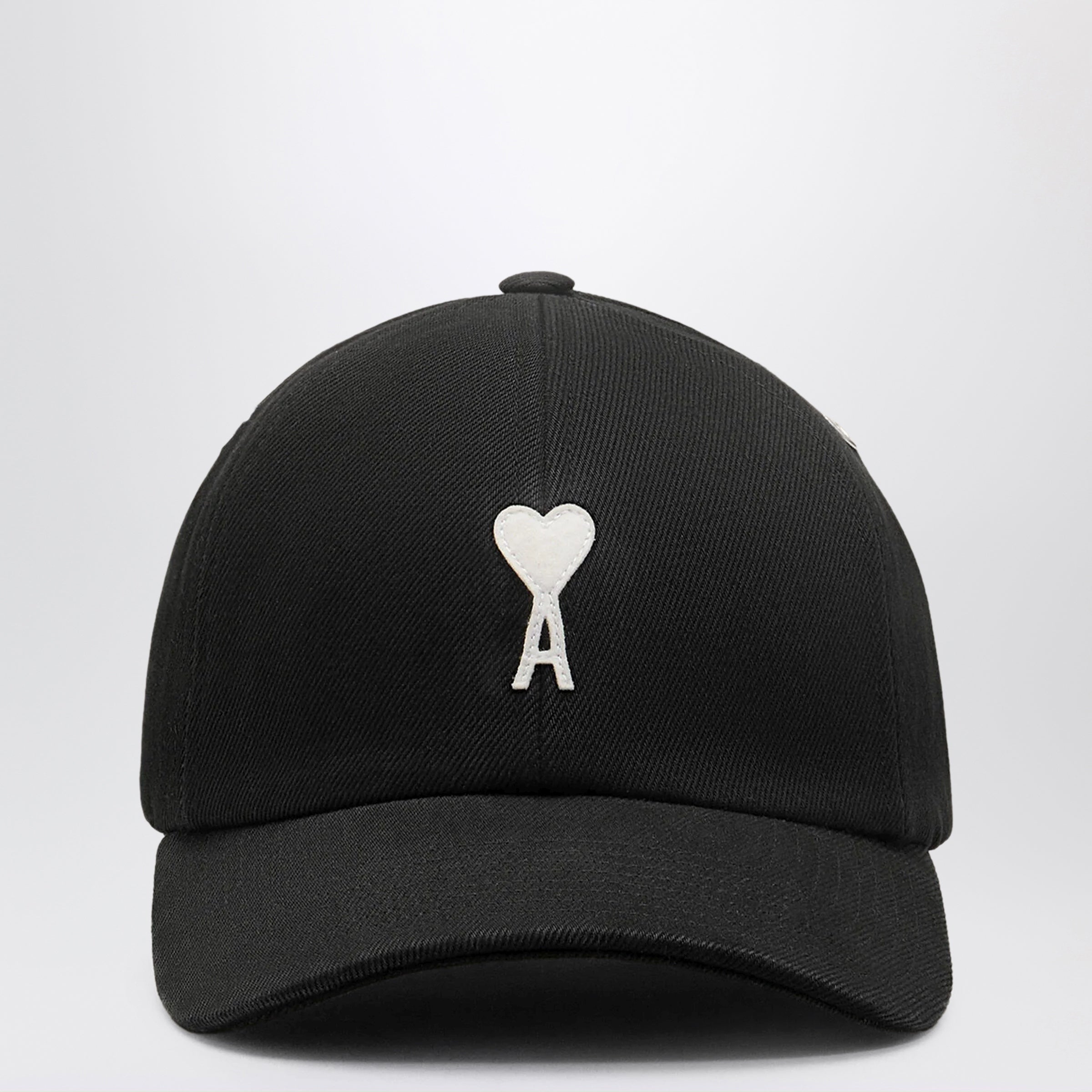 AMI PARIS Black Ami De Coeur baseball cap | TheDoubleF