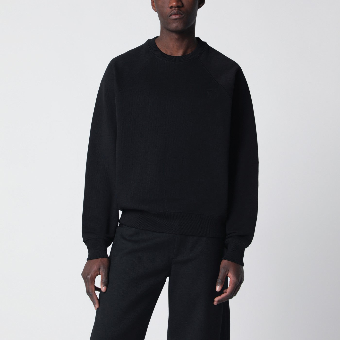 Ami Paris Black Ami De Coeur sweatshirt | TheDoubleF