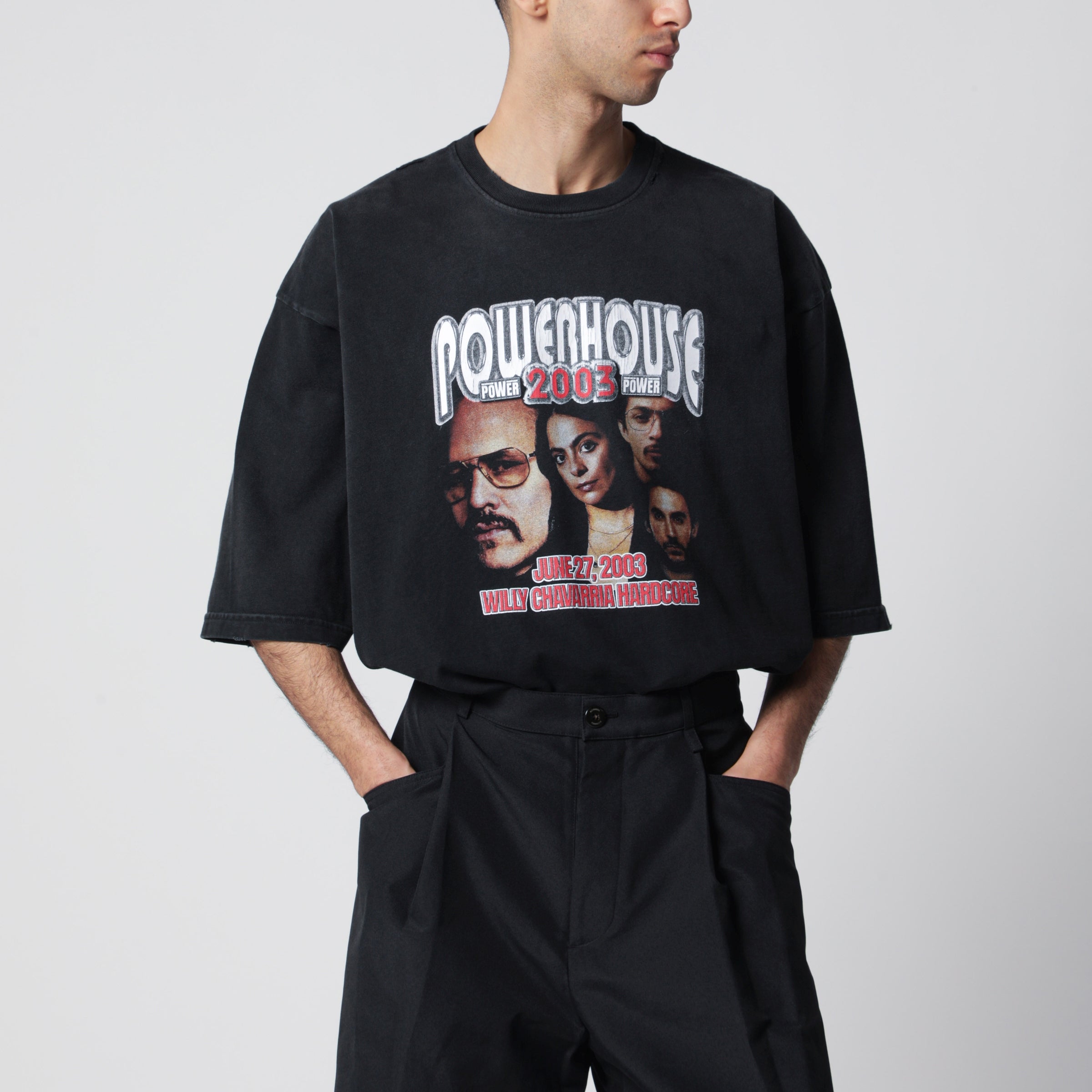 Willy Chavarria Black Powerhouse Northsider T-shirt | TheDoubleF
