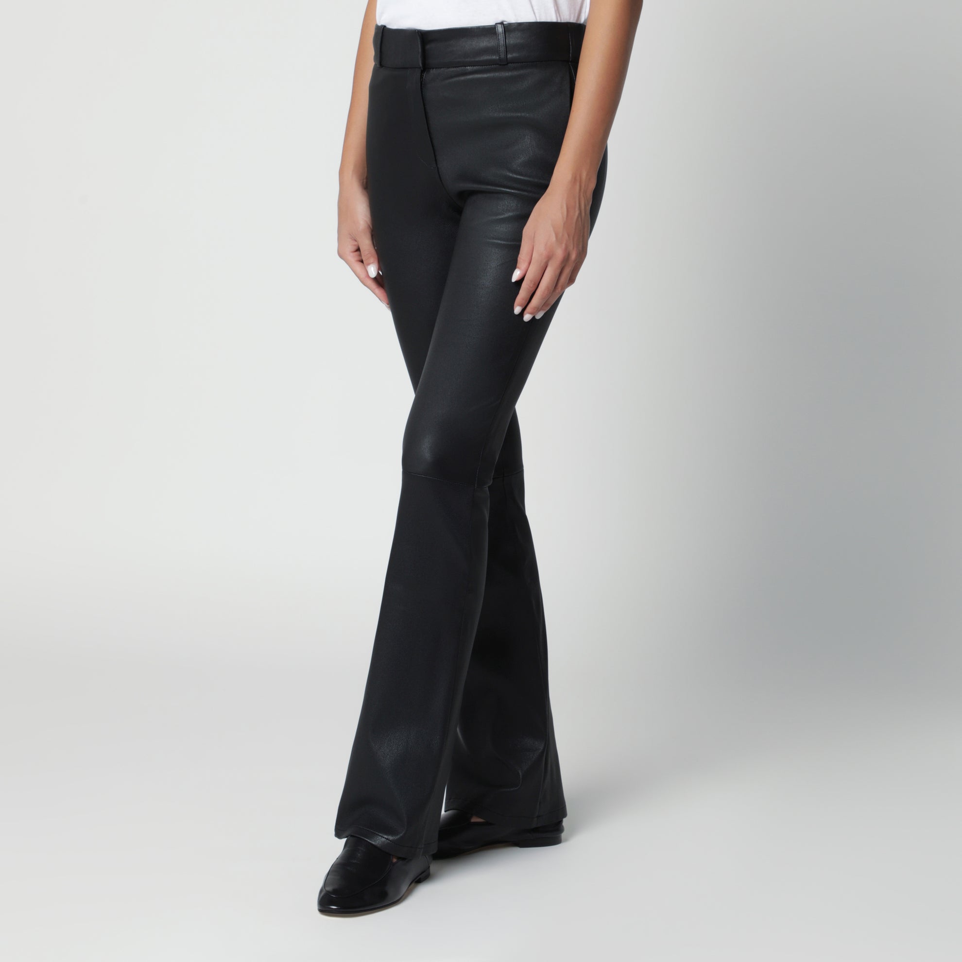 Pantaloni Lucia neri in pelle