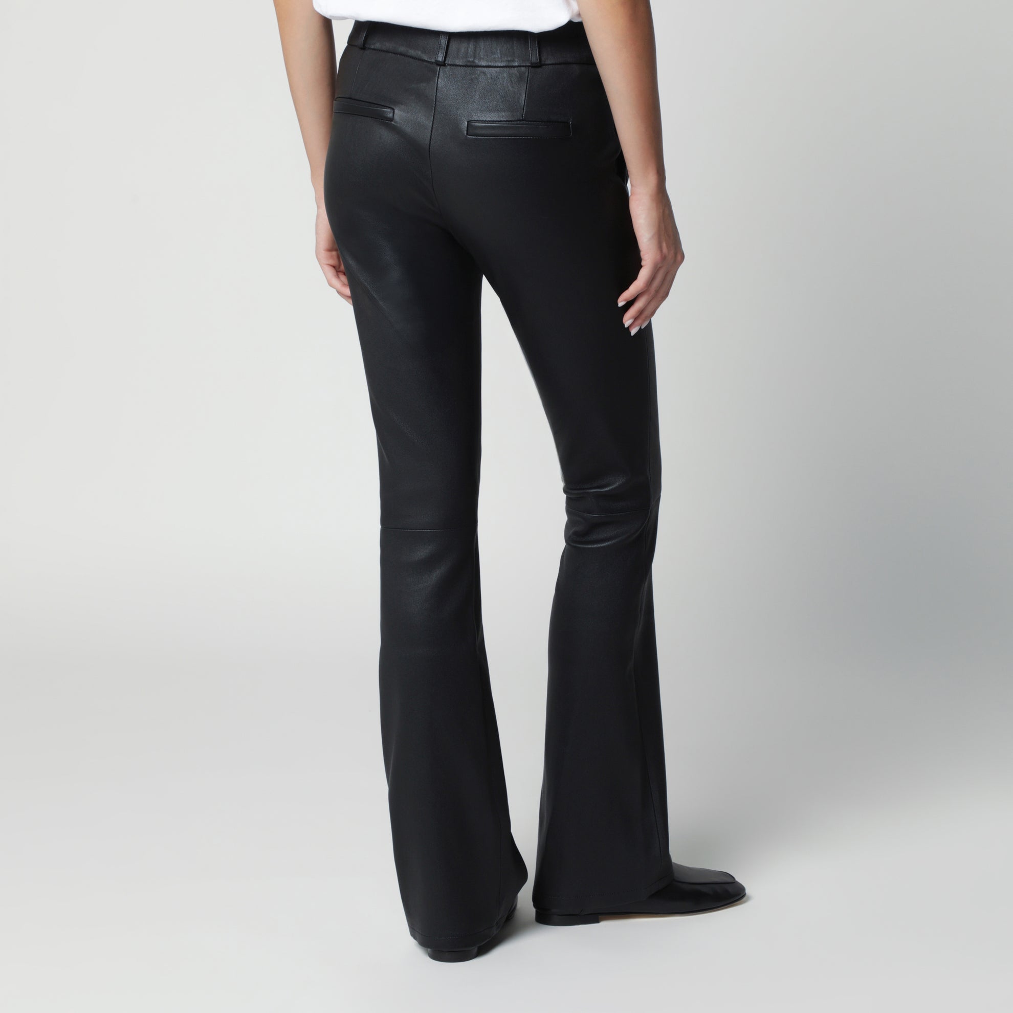 Pantaloni Lucia neri in pelle