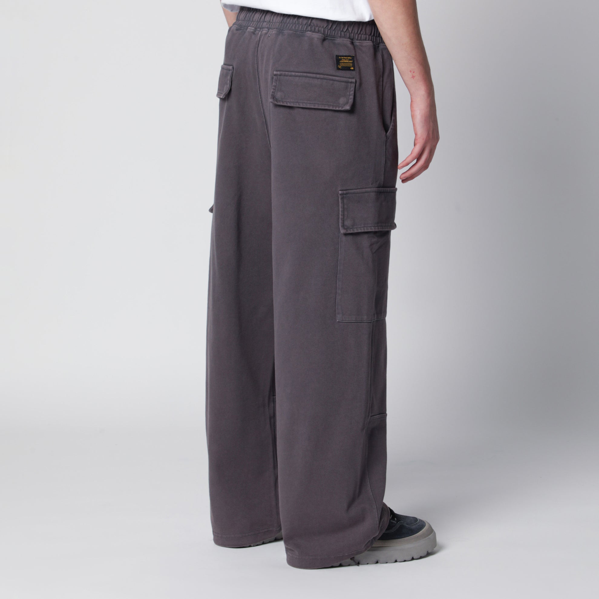 Pantalone jogging cargo grigio slavato
