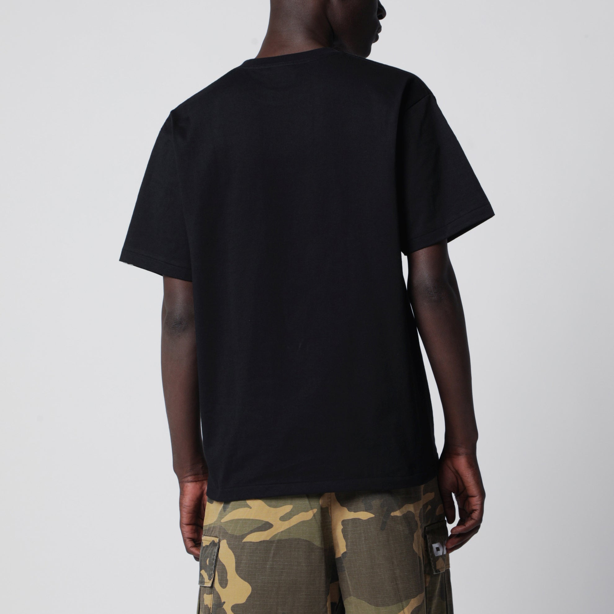 Black T-shirt with logo print