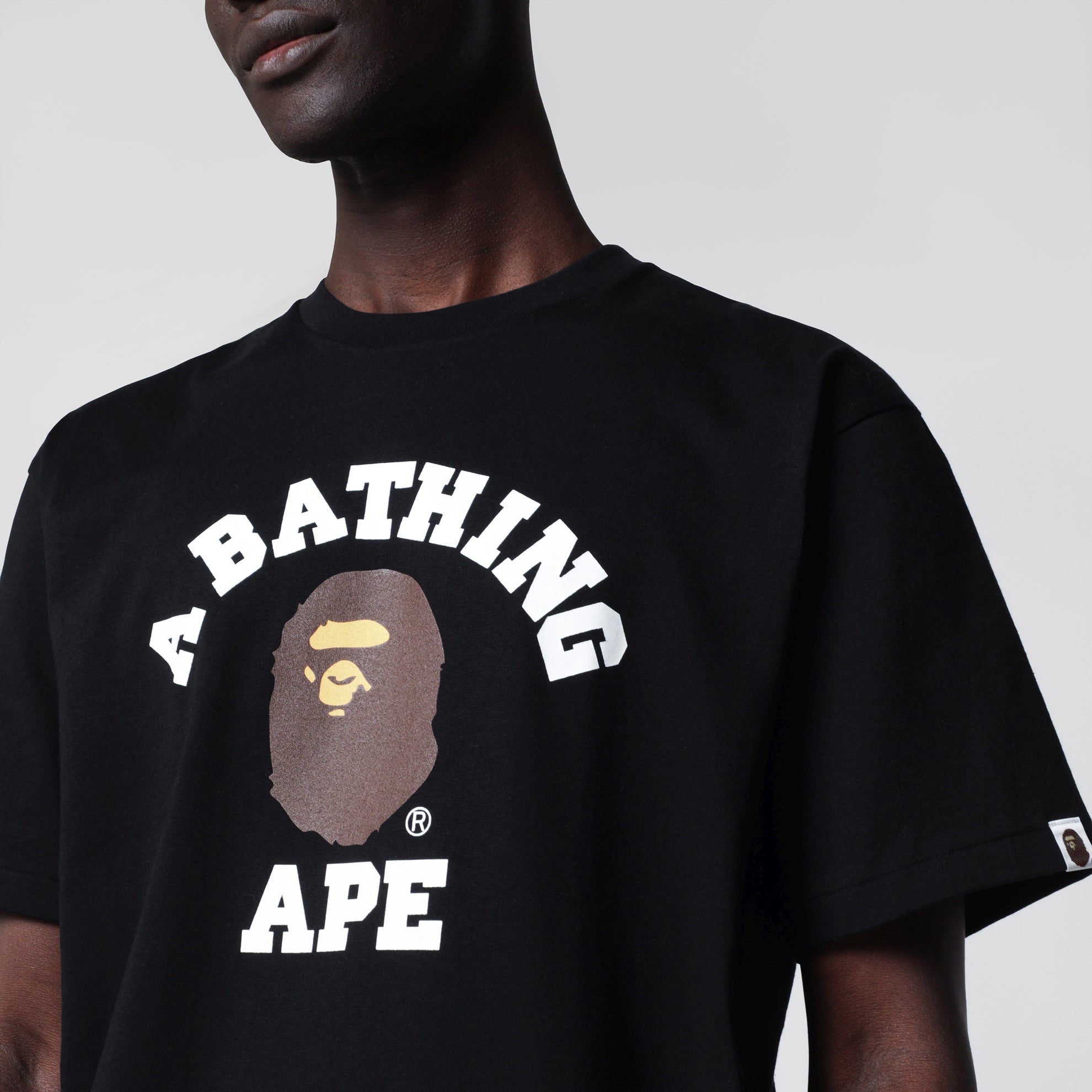 Black T-shirt with logo print