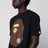 Schwarzes T-Shirt mit Logo-Print