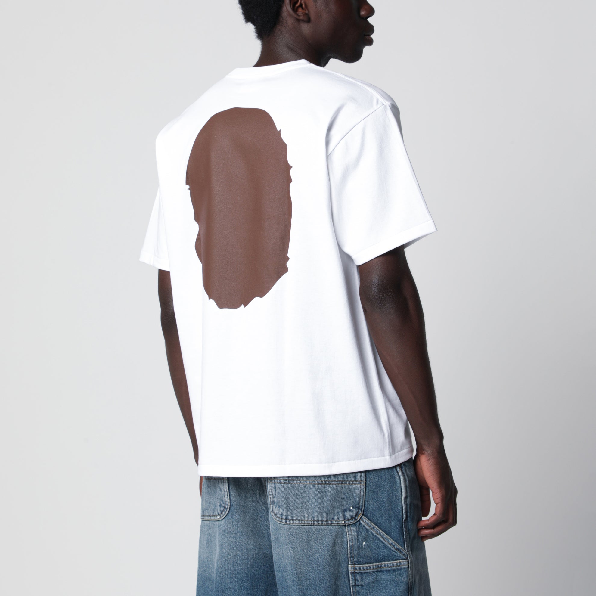 T-shirt bianca con stampa logo