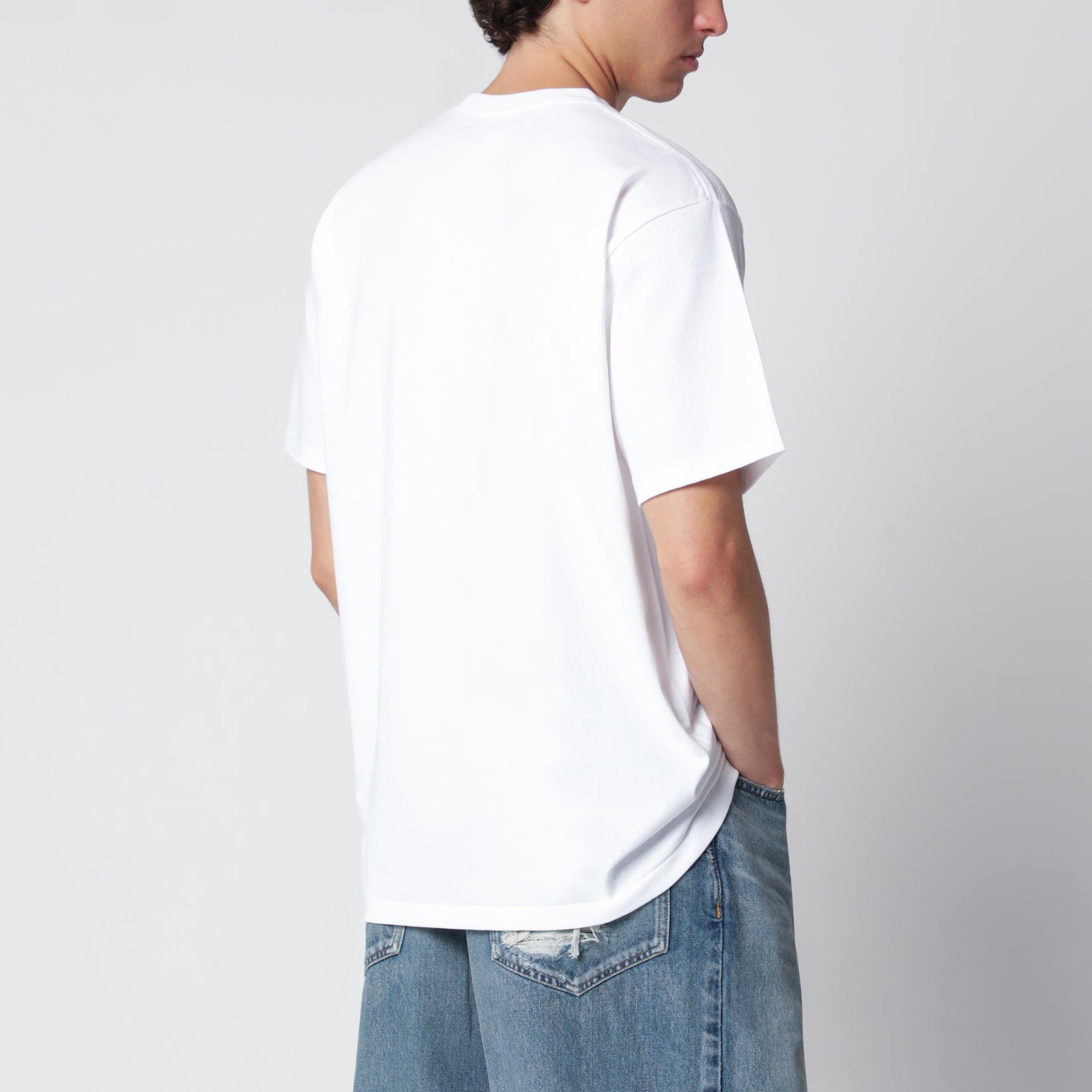 T-shirt bianca con stampa logo