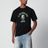 Schwarzes T-Shirt mit Logo-Print