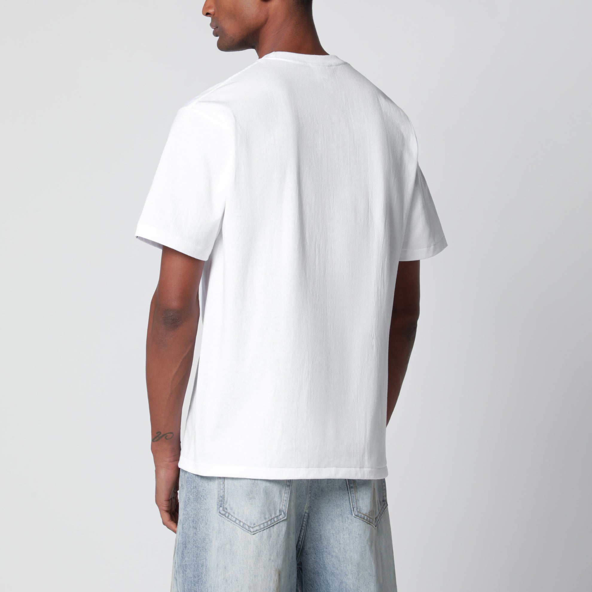 T-shirt bianca con stampa logo