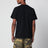 T-shirt nera con stampa mimetica