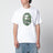 T-shirt bianca con stampa mimetica