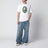 T-shirt bianca con stampa mimetica