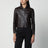 Giacca cropped Emy marrone caffè in pelle