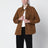Giacca camicia Kaylee verde oliva in suede
