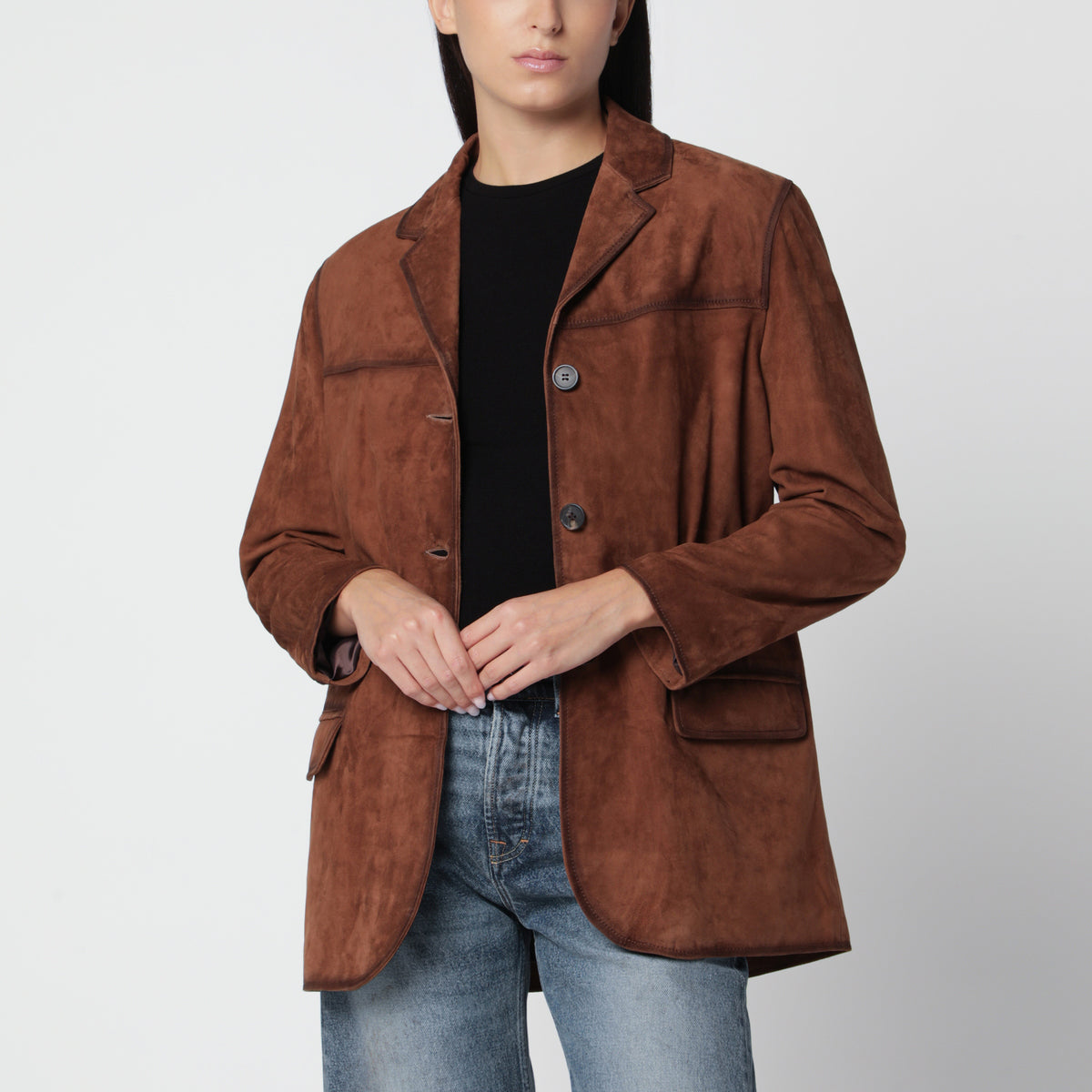 Veste Cado marron en daim