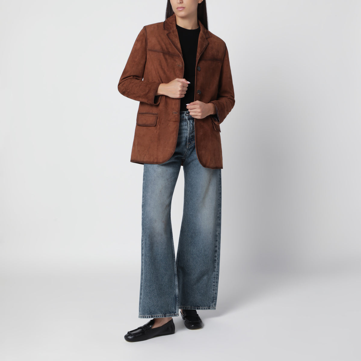 Veste Cado marron en daim