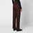 Jean trousers in suede, Brown