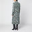 Double-breasted coat with floral jacquard pattern