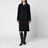 Black double-breasted coat in wool blend