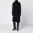 Black double-breasted coat in wool blend
