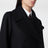 Black double-breasted coat in wool blend
