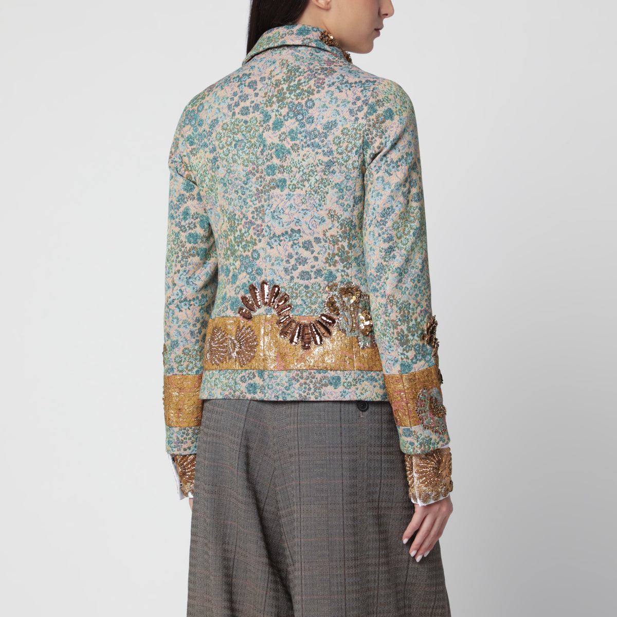Embroidered blazer in Gobelin fabric