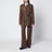 Brown pinstripe jacket with sequin embroidery